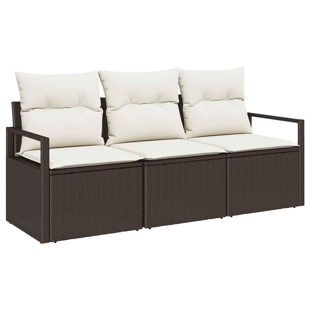 Set sofe 3 pcs Smeđa poliratan