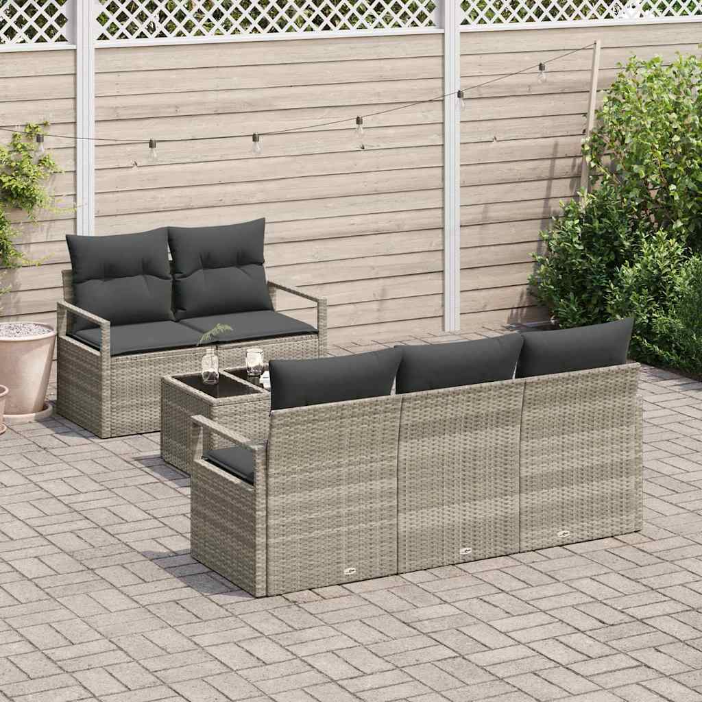 Set sofe s jastukom 6 pcs Svjetlosiva poliratan