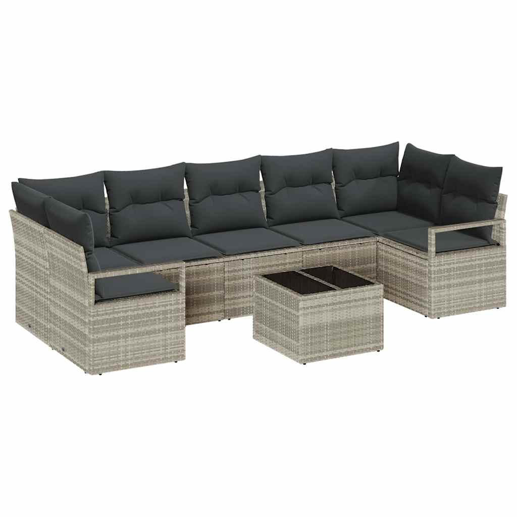 Set sofe 8 pcs Svijetlo siva i tamno siva poliratan