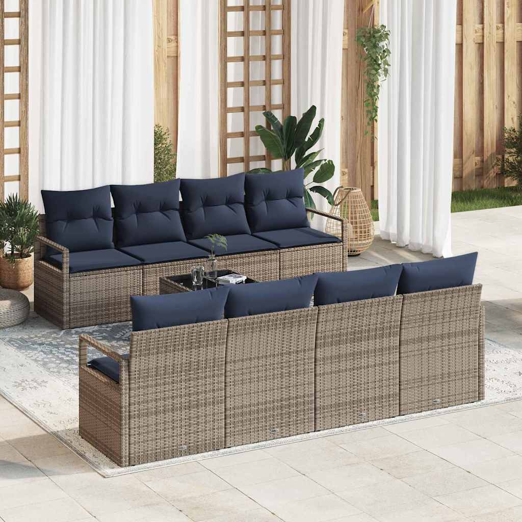 Set sofe s jastukom 7 pcs Siva i plava poliratan