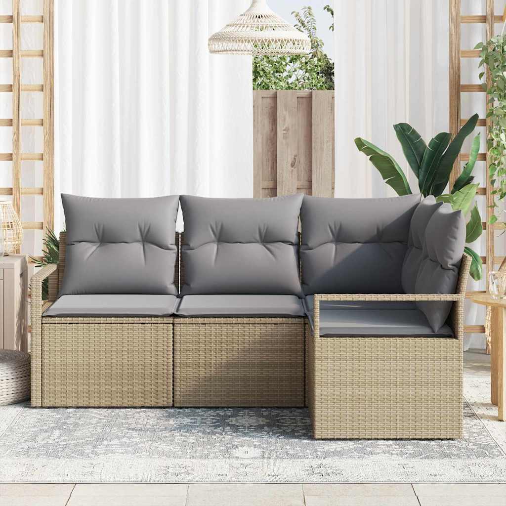 Set sofe 4 pcs Bež poliratan