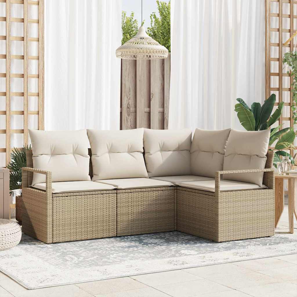Set sofe 4 pcs Bež poliratan