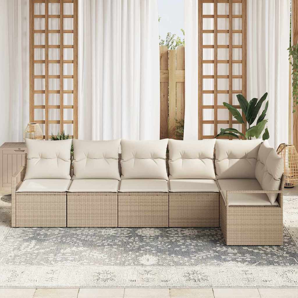 Set sofe 6 pcs Bež poliratan
