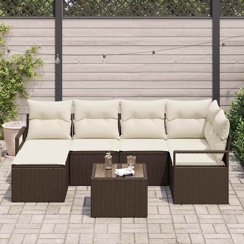 Set sofe 7 pcs Smeđa poliratan