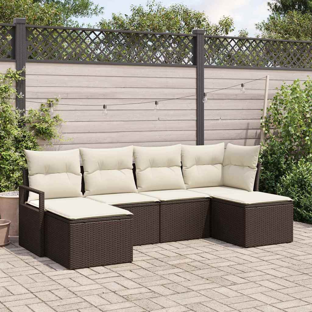 Set sofe 6 pcs Smeđa poliratan