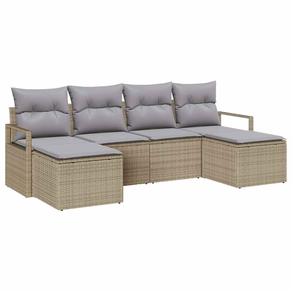 Set sofe 6 pcs Bež poliratan