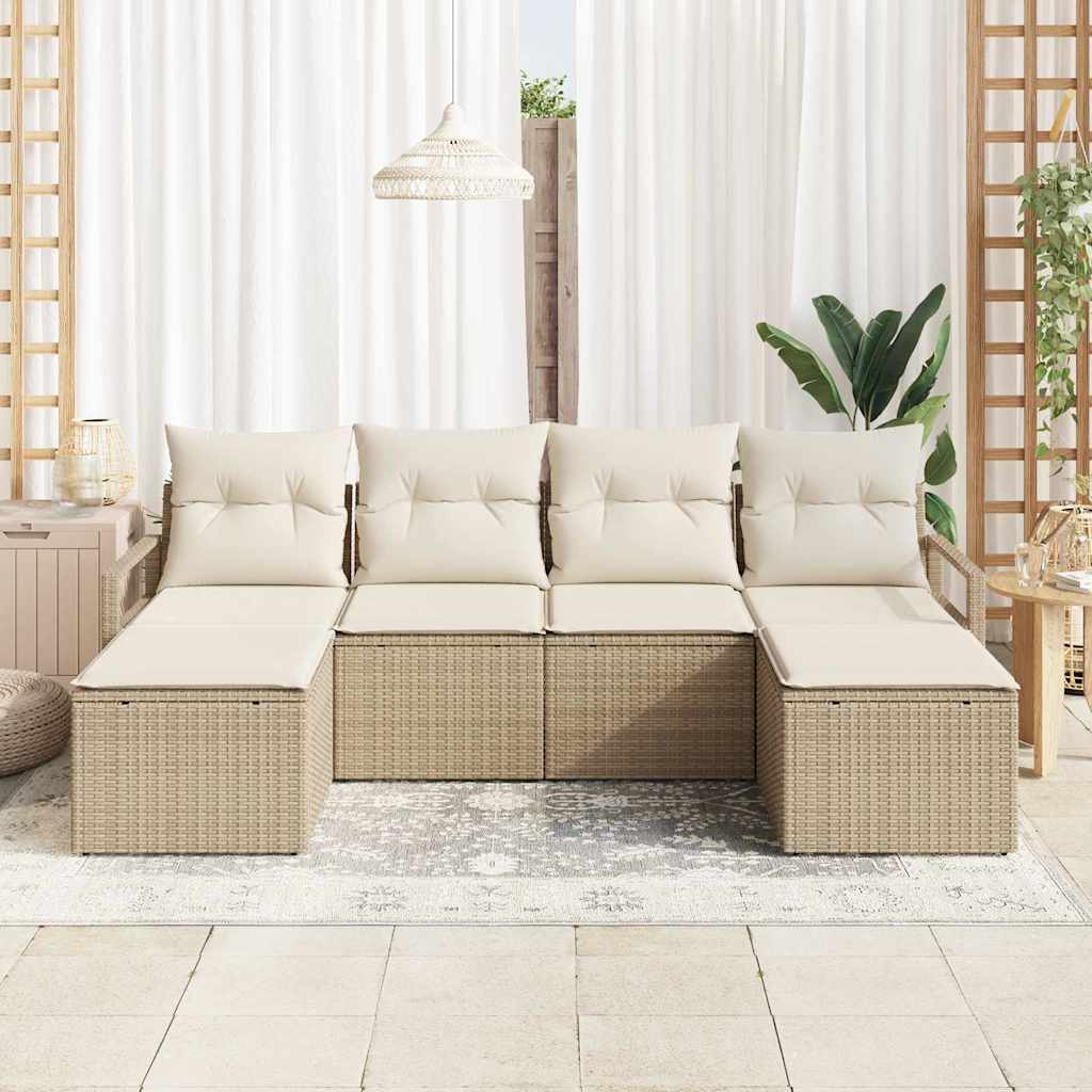 Set sofe 6 pcs Bež poliratan