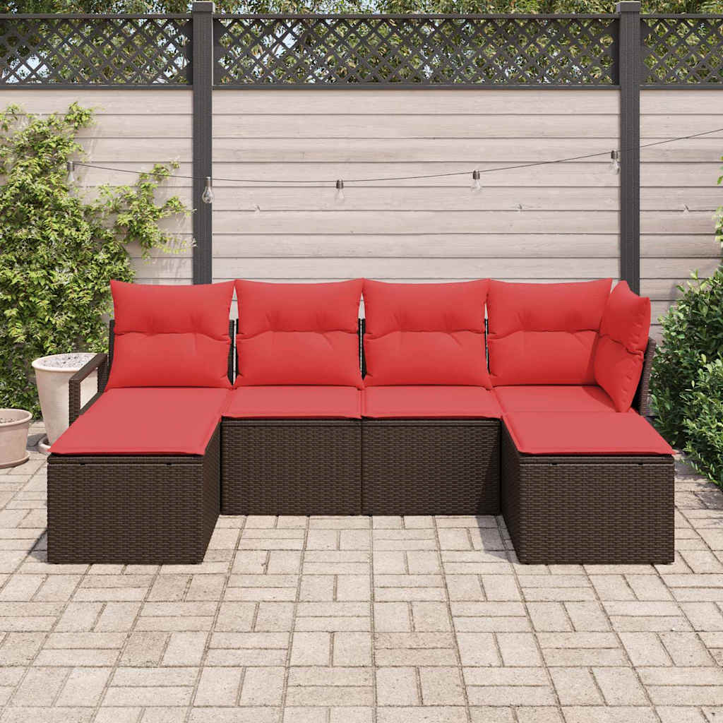 Set sofe 6 pcs Smeđa poliratan