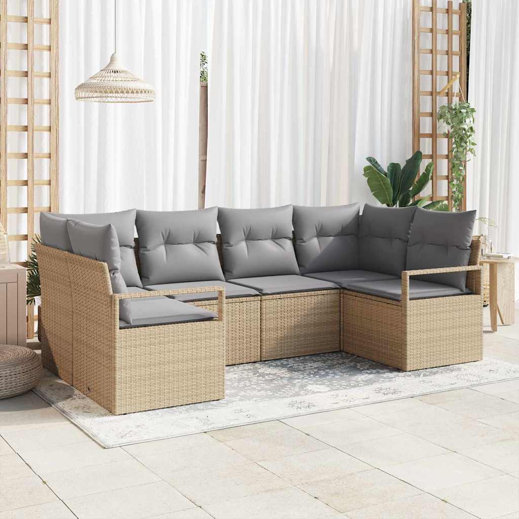 Set sofe s jastukom 6 pcs Bež poliratan