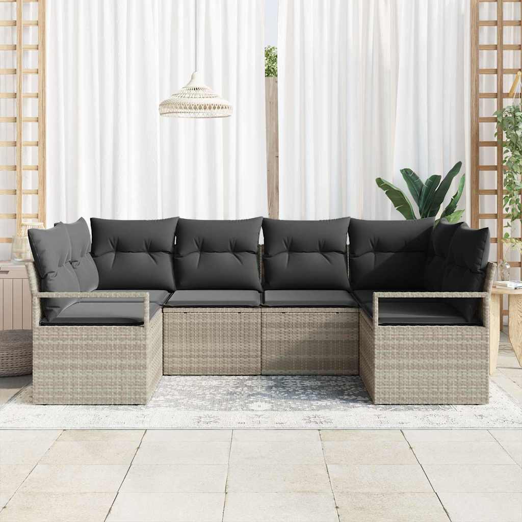 Set sofe s jastukom 6 pcs Svjetlosiva poliratan