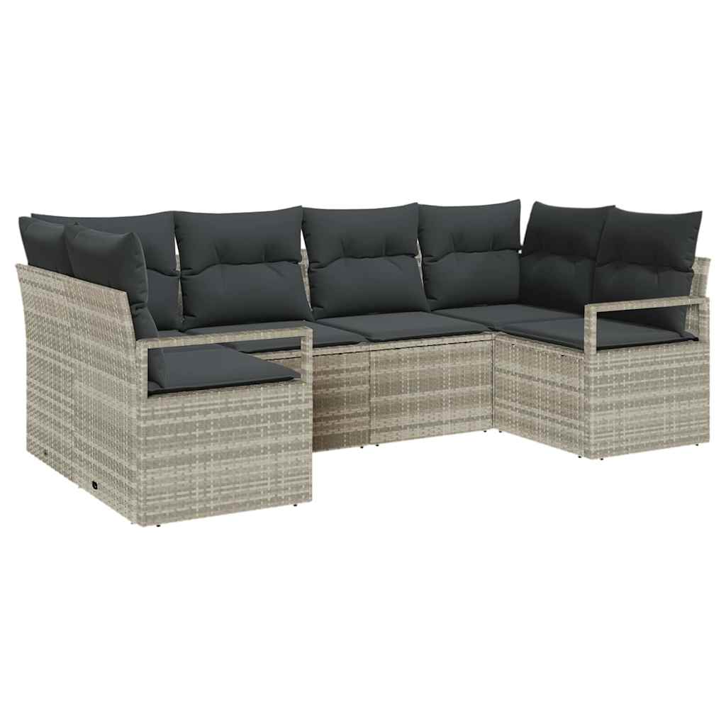 Set sofe s jastukom 6 pcs Svjetlosiva poliratan