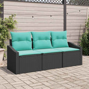 Set sofe 3 kom. Crna poliratan 178 x 62 x 85 cm