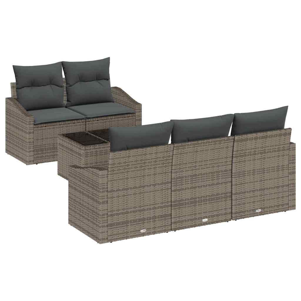 Set sofe s jastukom s jastukom 6 pcs Siva poliratan