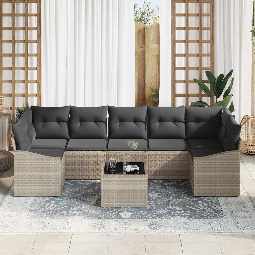 Set sofe s jastukom Svijetlo siva 55 x 55 x 37 cm poliratan