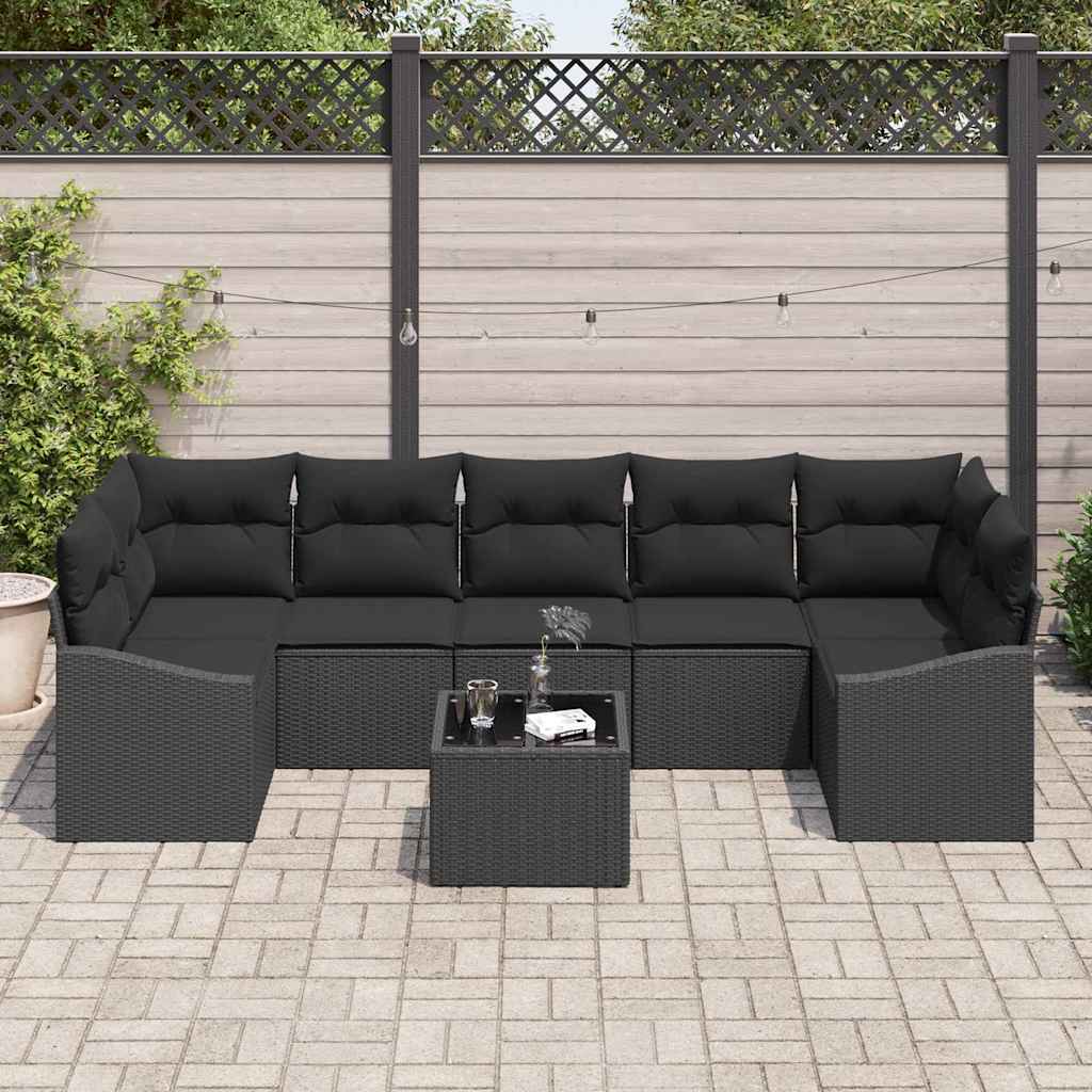 Set sofe s jastukom s jastukom Crna 55 x 55 x 37 cm poliratan