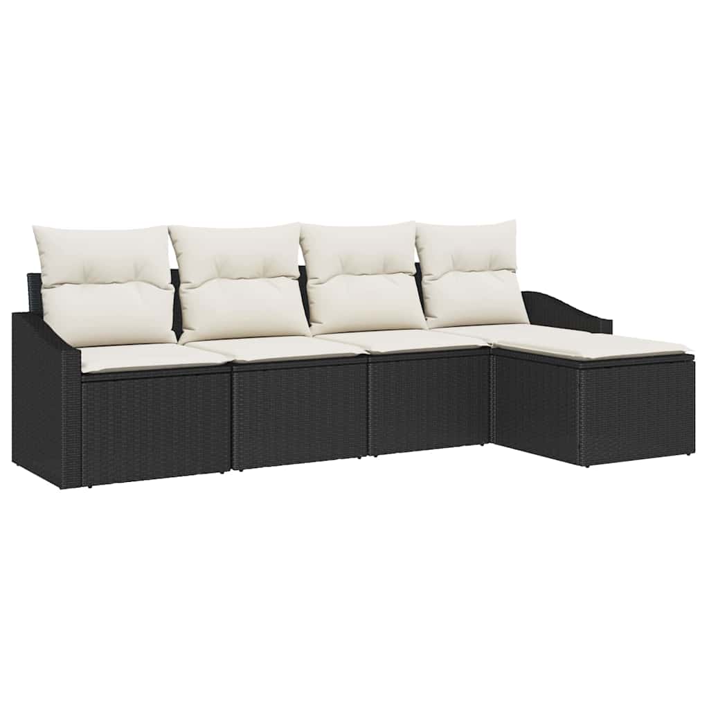 Set sofe s jastukom 5 pcs Crna poliratan