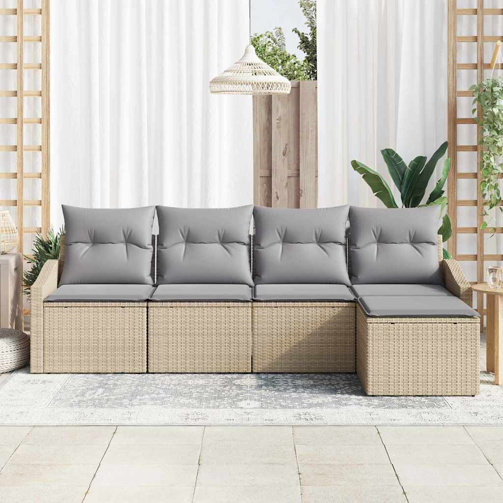 Set sofe s jastukom 5 pcs Bež poliratan