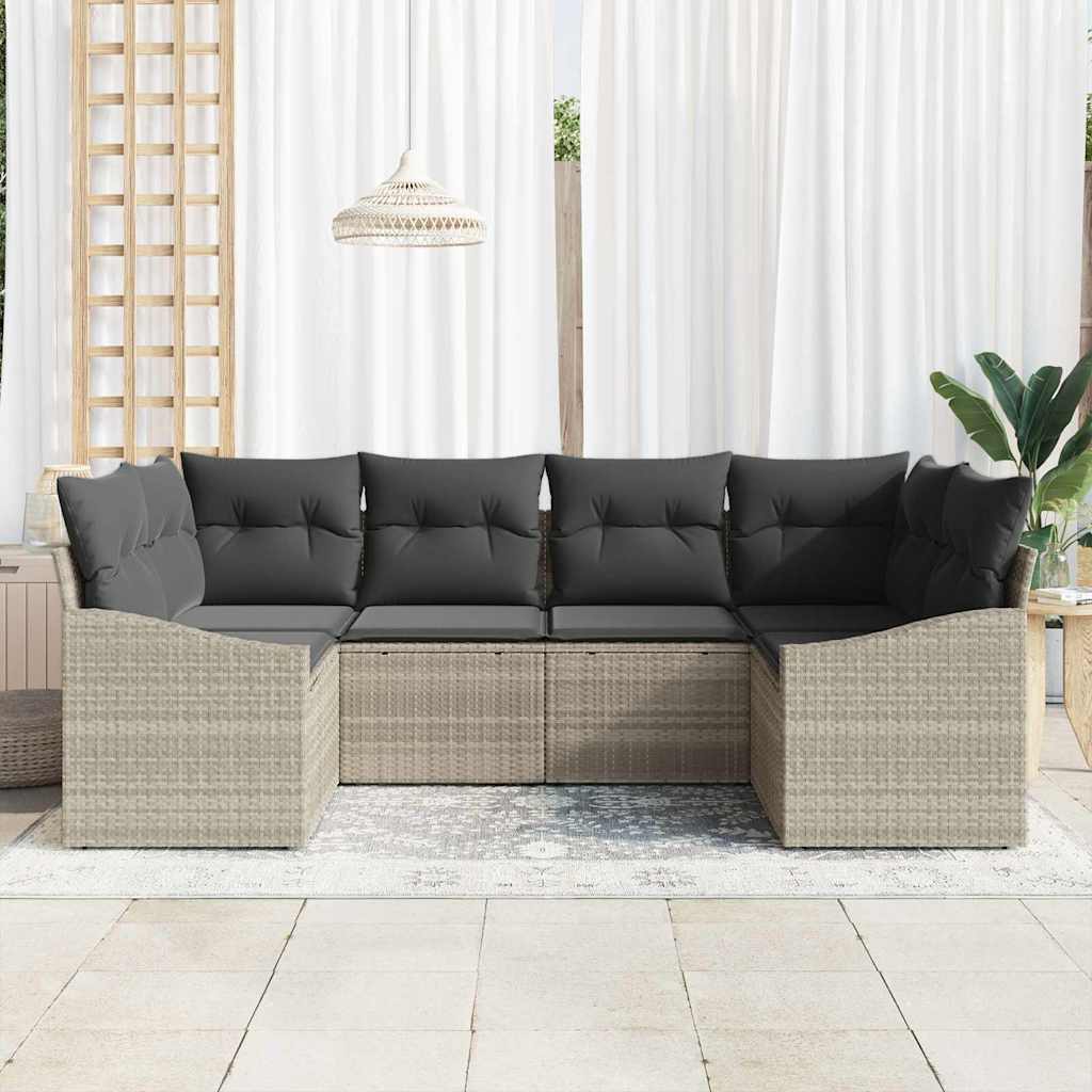 Set sofe s jastukom 6 pcs Svjetlosiva poliratan