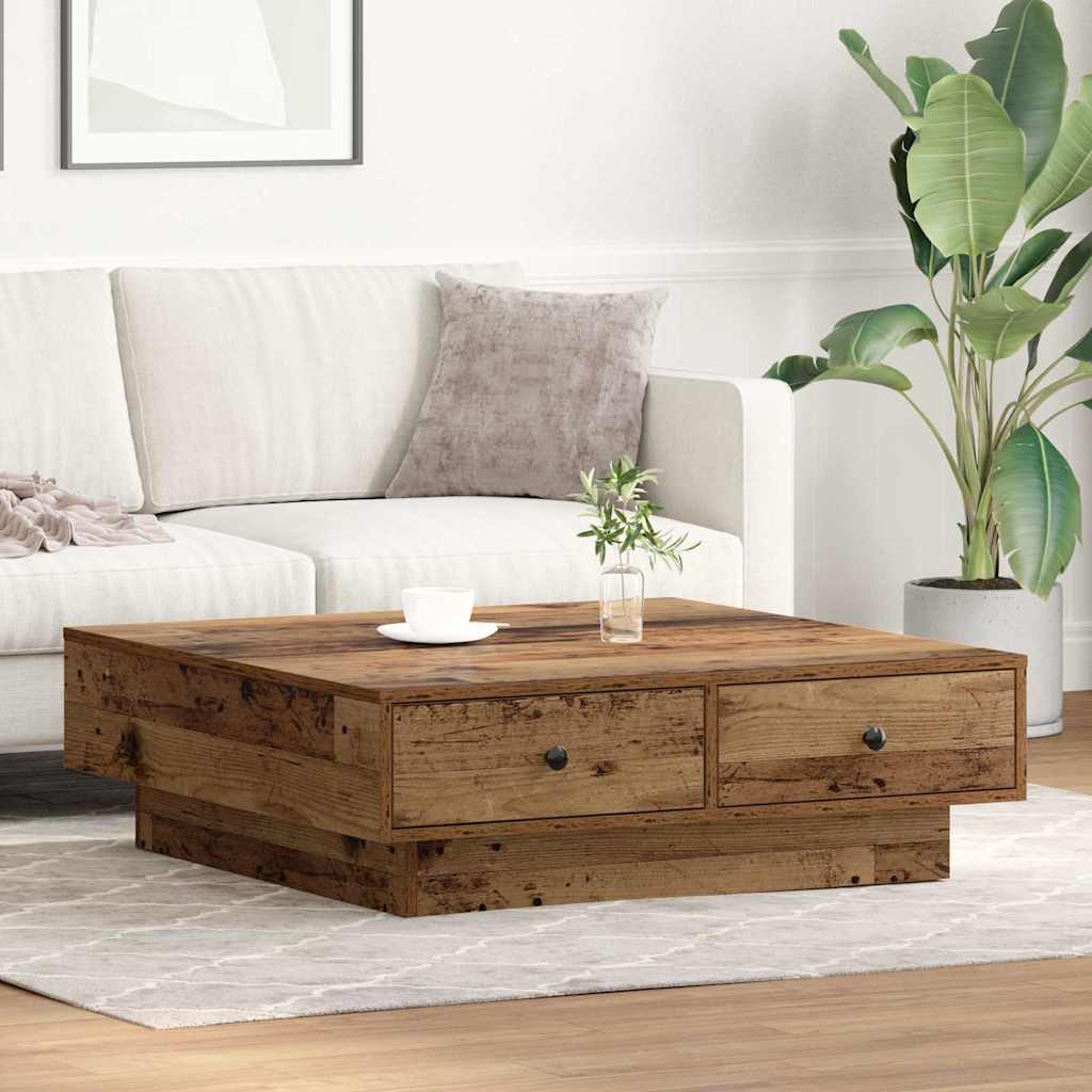 Kava Stol Staro drvo 90 x 90 x 28 cm Konstruirano drvo