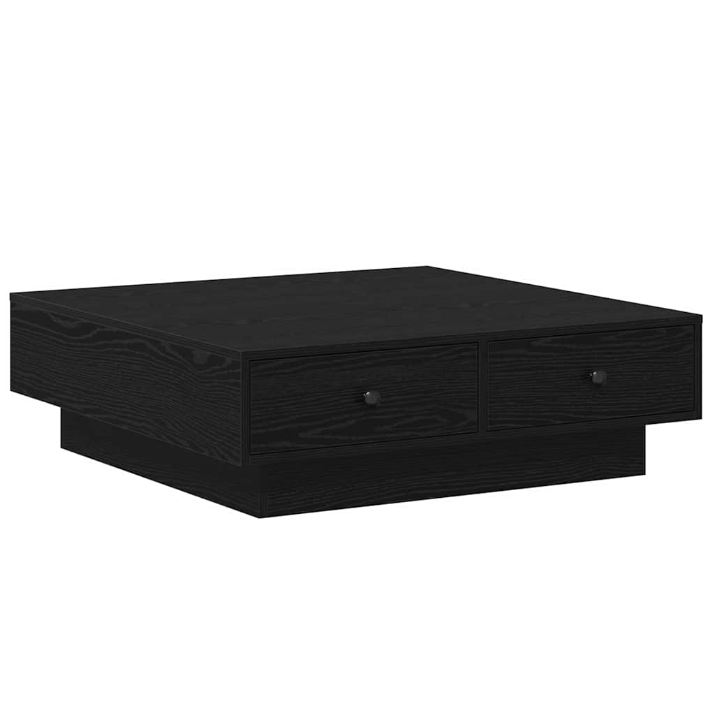 Kava Stol Crni hrast 90 x 90 x 28 cm Konstruirano drvo