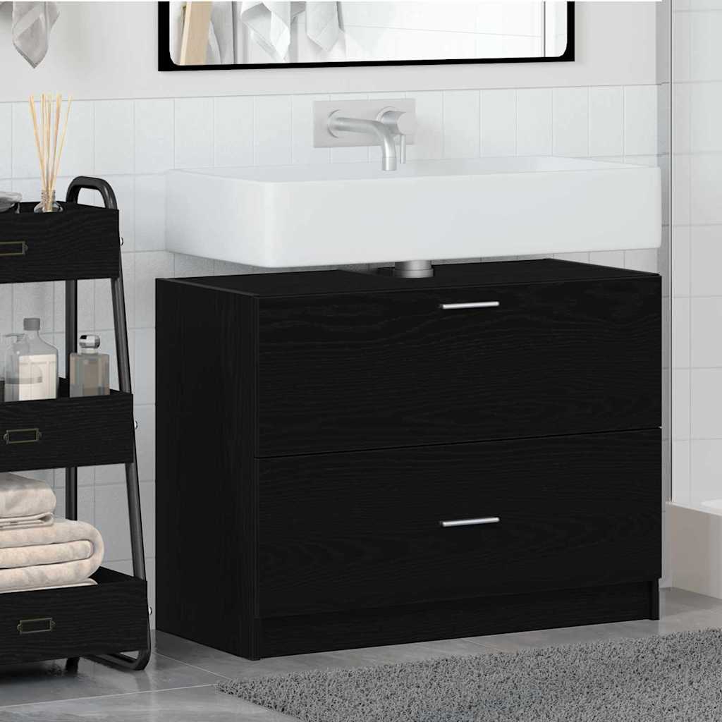 Kupaonski ormar Crni hrast 78 x 37 x 59 cm Konstruirano drvo