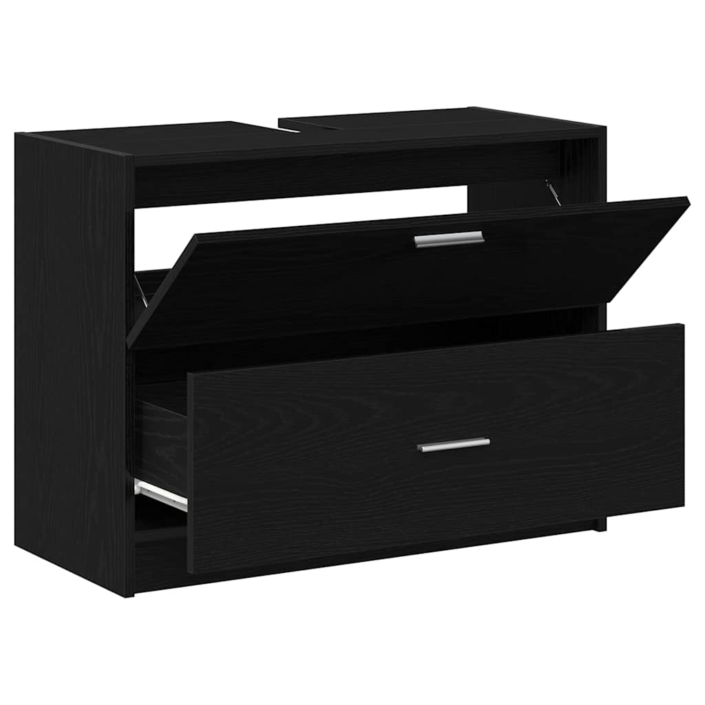 Kupaonski ormar Crni hrast 78 x 37 x 59 cm Konstruirano drvo