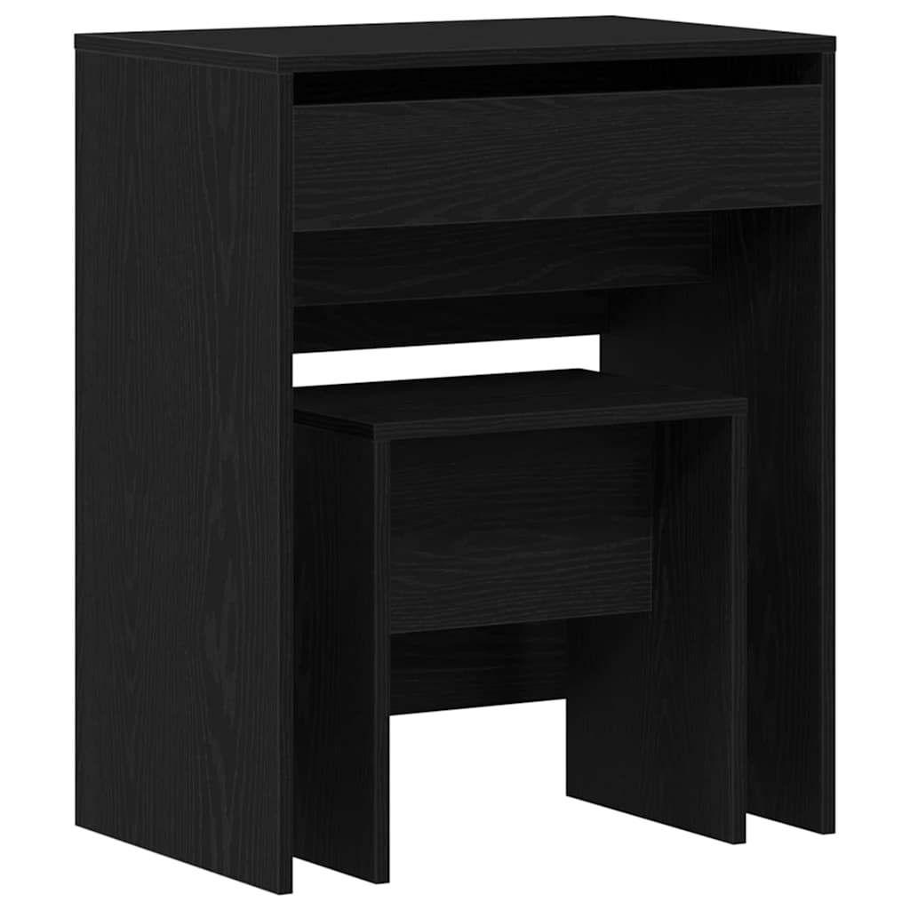 Kozmetički Stol Crni hrast 60 x 40 x 75 cm Konstruirano drvo