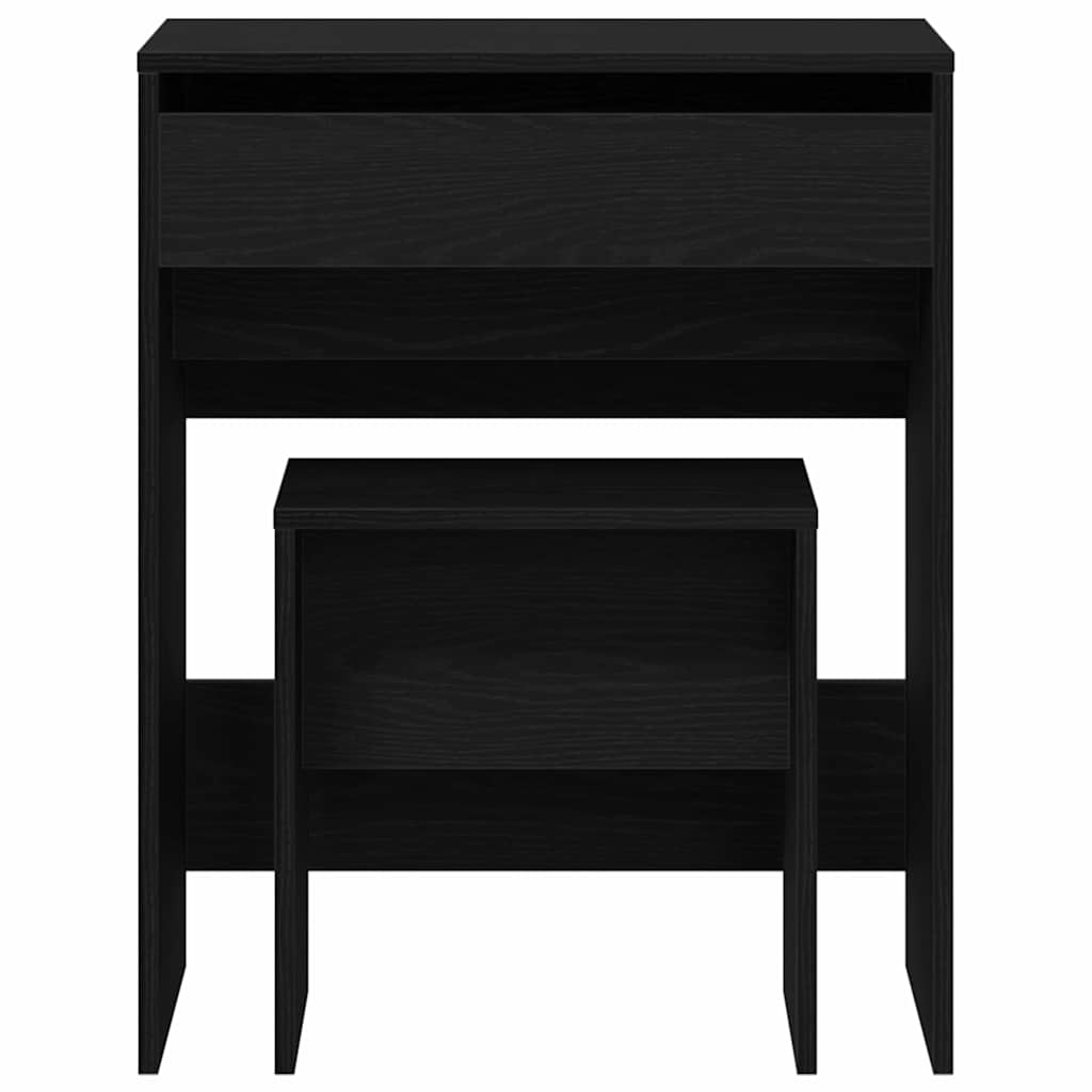 Kozmetički Stol Crni hrast 60 x 40 x 75 cm Konstruirano drvo