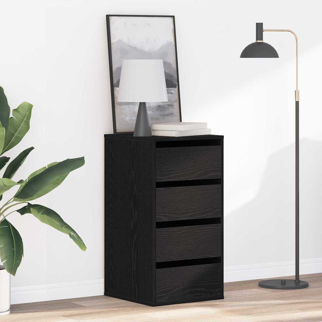 Ormar s ladicama Crna 40 x 41 x 76 cm Konstruirano drvo