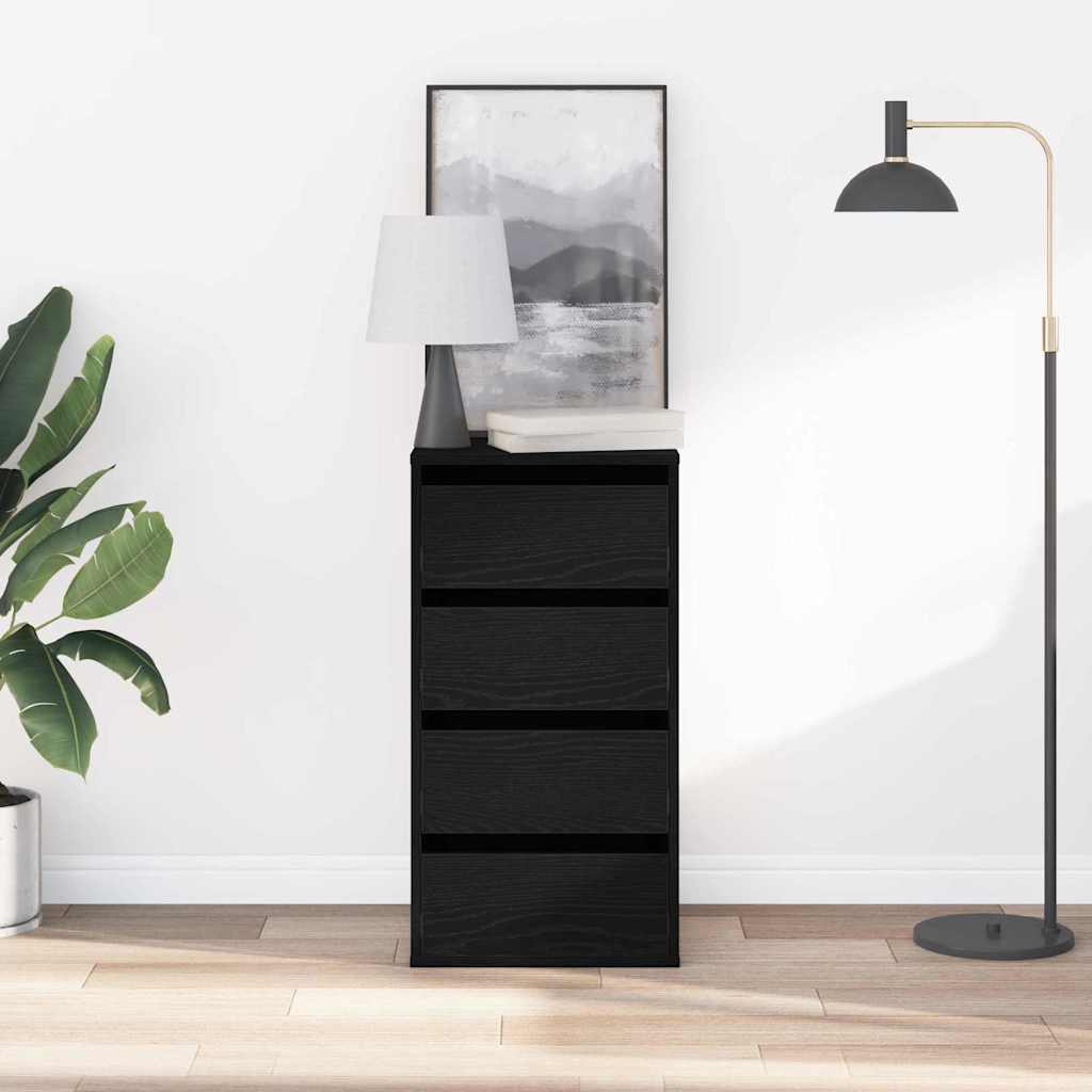 Ormar s ladicama Crna 40 x 41 x 76 cm Konstruirano drvo