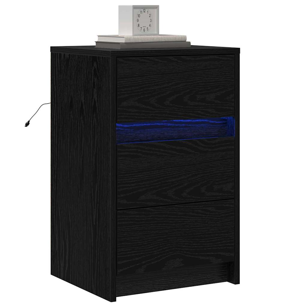 Noćni ormar Crni hrast 38 x 34 x 61 cm Konstruirano drvo