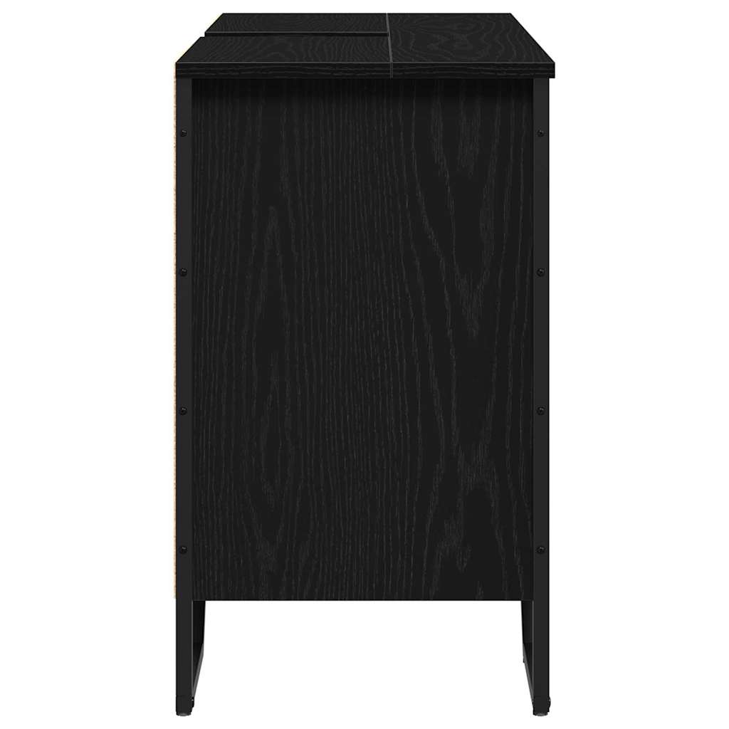 Kupaonski ormarić za sudoper Crni hrast 91 x 35 x 60 cm