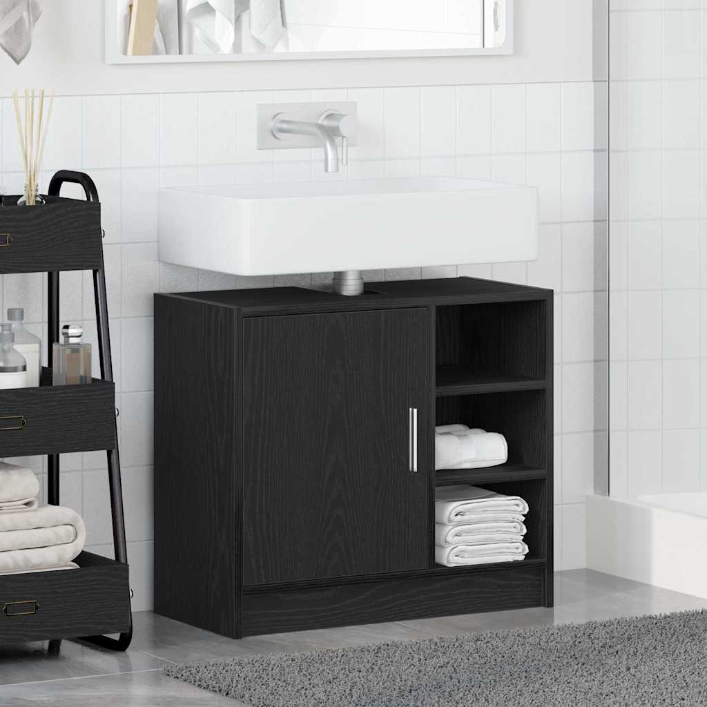 Kupaonski ormar Crni hrast 63 x 29 x 55 cm Konstruirano drvo