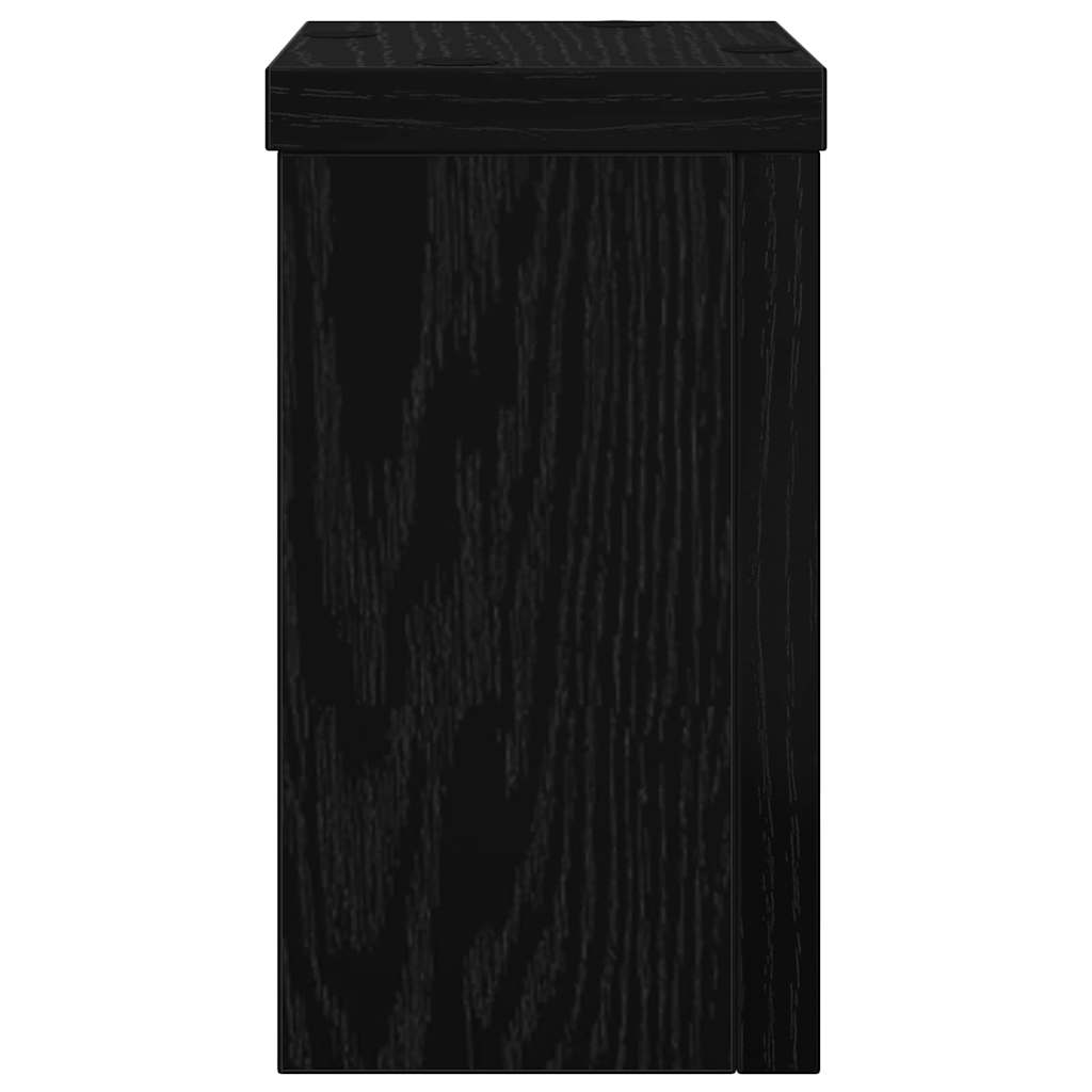 Stalak za biljke 2 pcs Crni hrast 10 x 10 x 18 cm