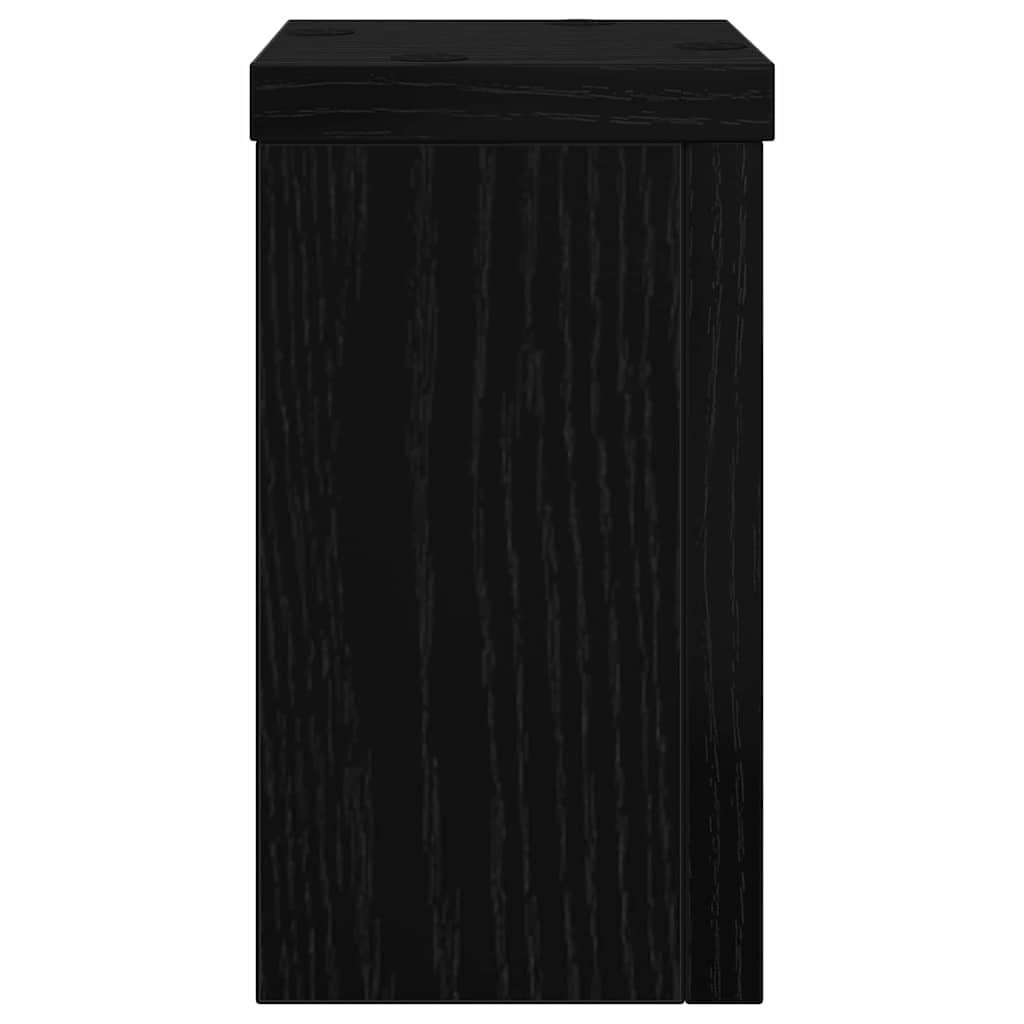 Stalak za biljke 2 pcs Crni hrast 10 x 10 x 18 cm