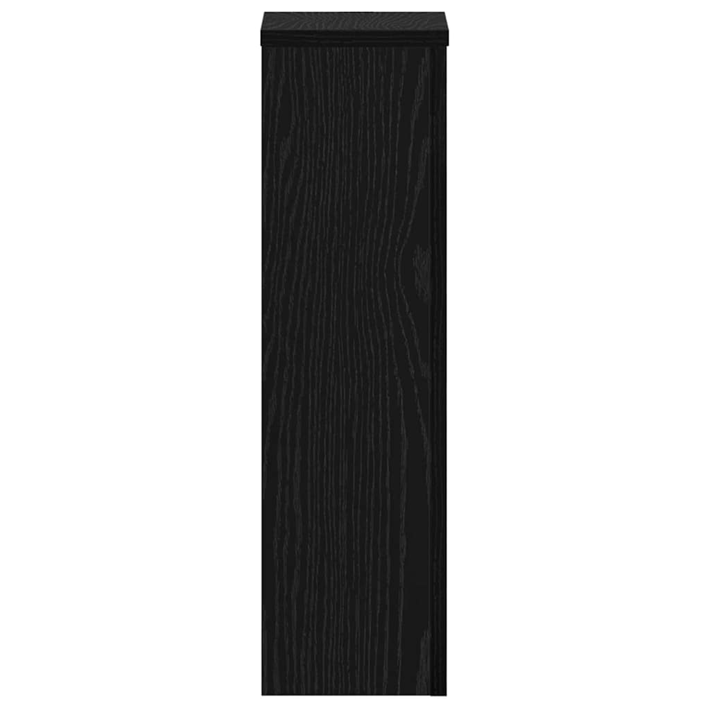 Stalak za biljke 2 pcs Crni hrast 17 x 17 x 60 cm