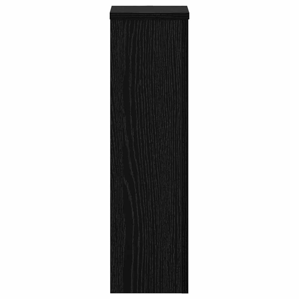 Stalak za biljke 2 pcs Crni hrast 17 x 17 x 60 cm