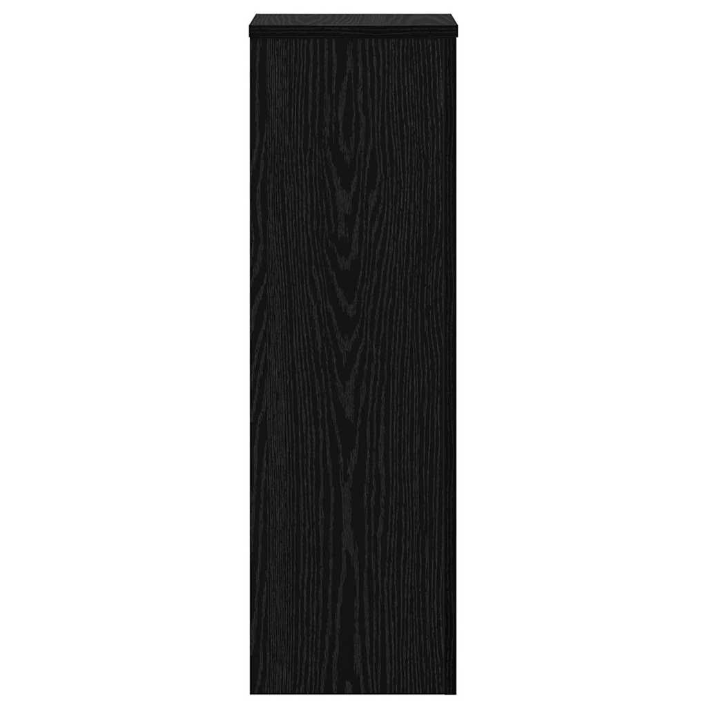 Stalak za biljke 2 pcs Crni hrast 25 x 25 x 80 cm