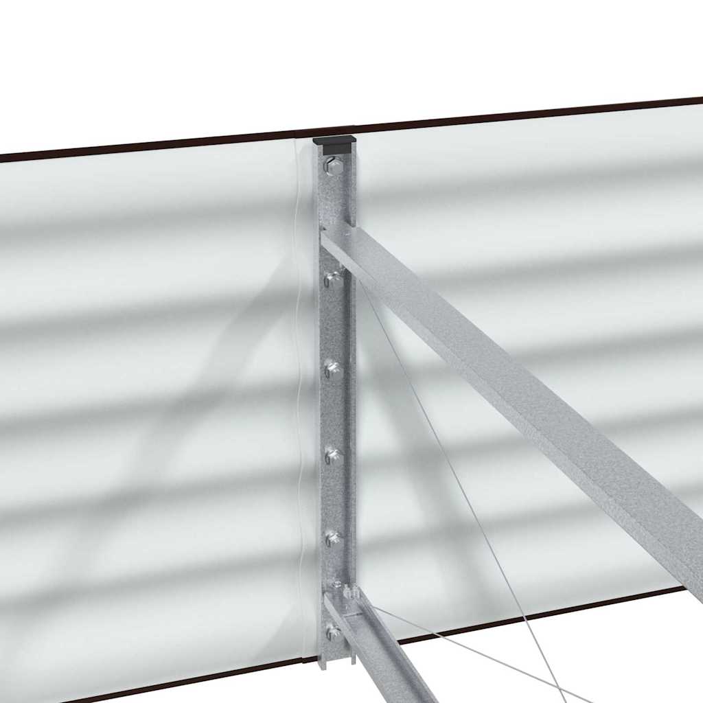 Povišena gredica Smeđa 400 x 80 x 44 cm Čelik