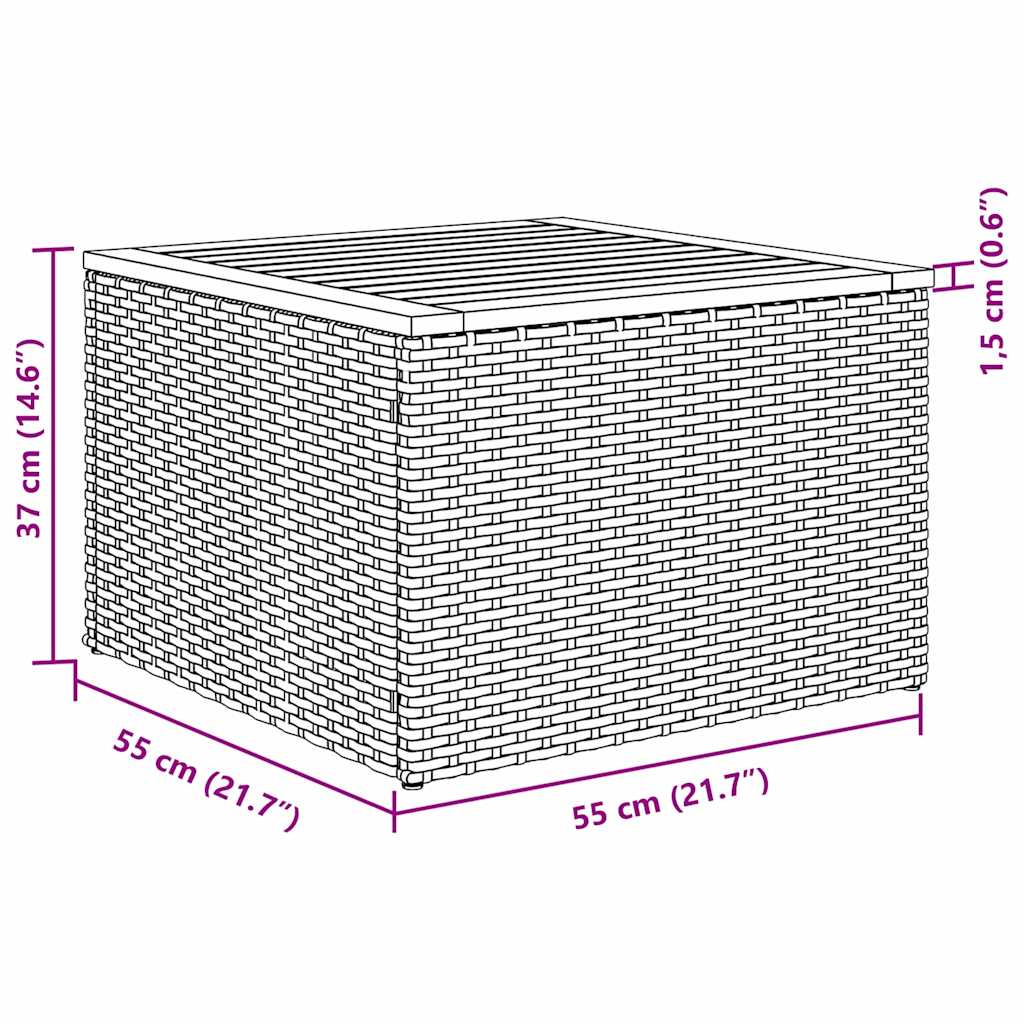 Sjedeća garnitura za vrt 7 kom. Bež poliratan