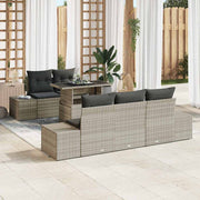 Set sofe 6 kom. Svijetlo siva poliratan Svjetlosiva 100 x 55 x 73 cm