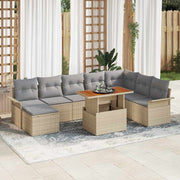 Sjedeća garnitura za vrt 9 kom. bež i svjetlosiva