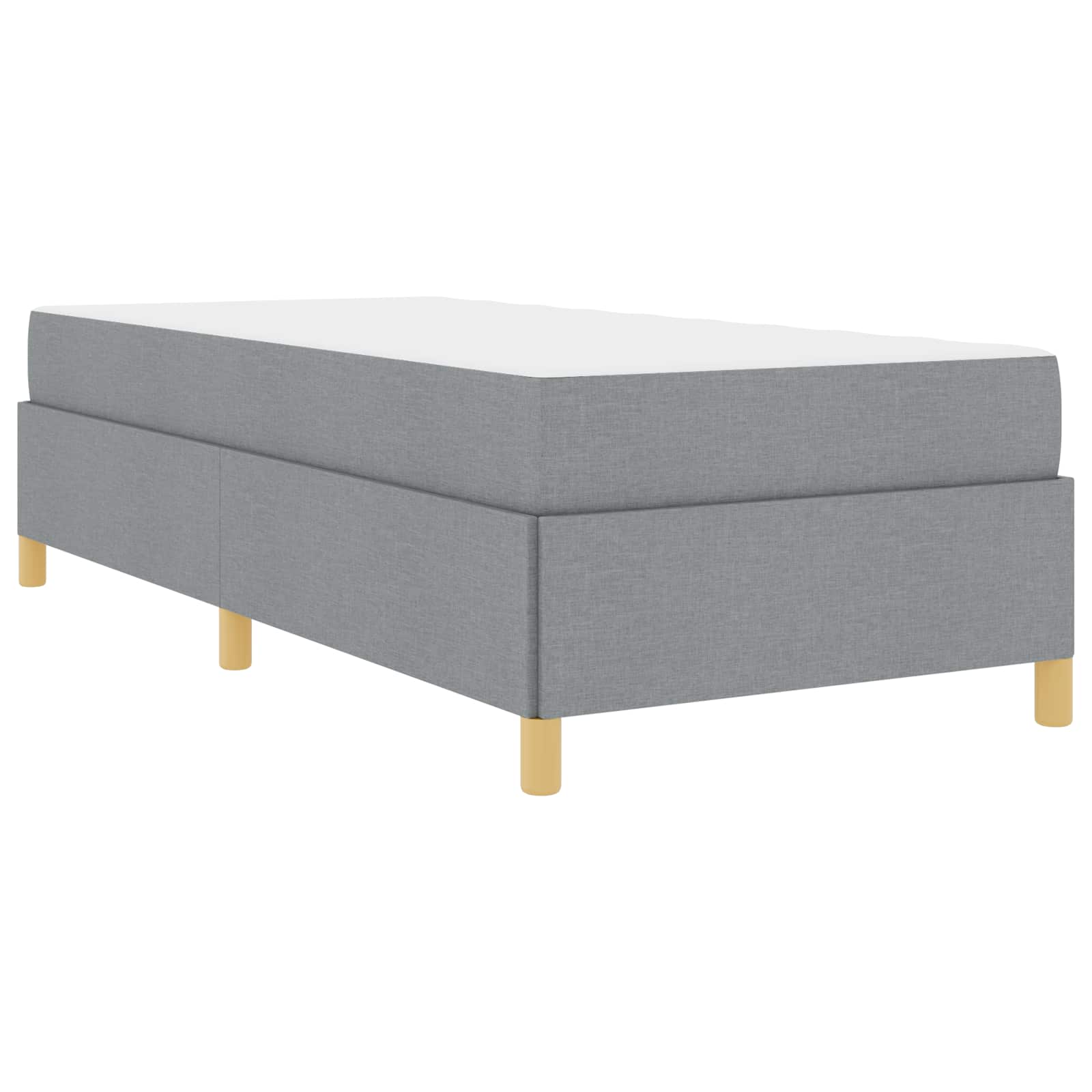 Krevetna konstrukcija Svijetlo siva 100 x 200 cm tkanina