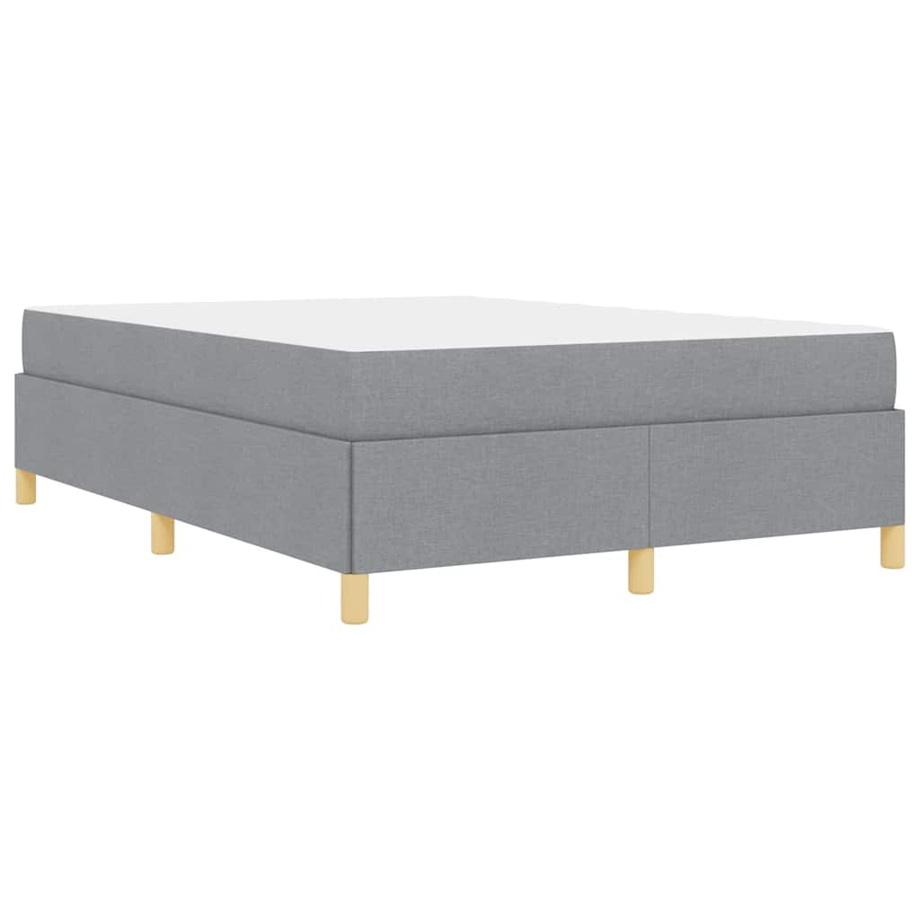Krevetna konstrukcija Svijetlo siva 140 x 190 cm tkanina