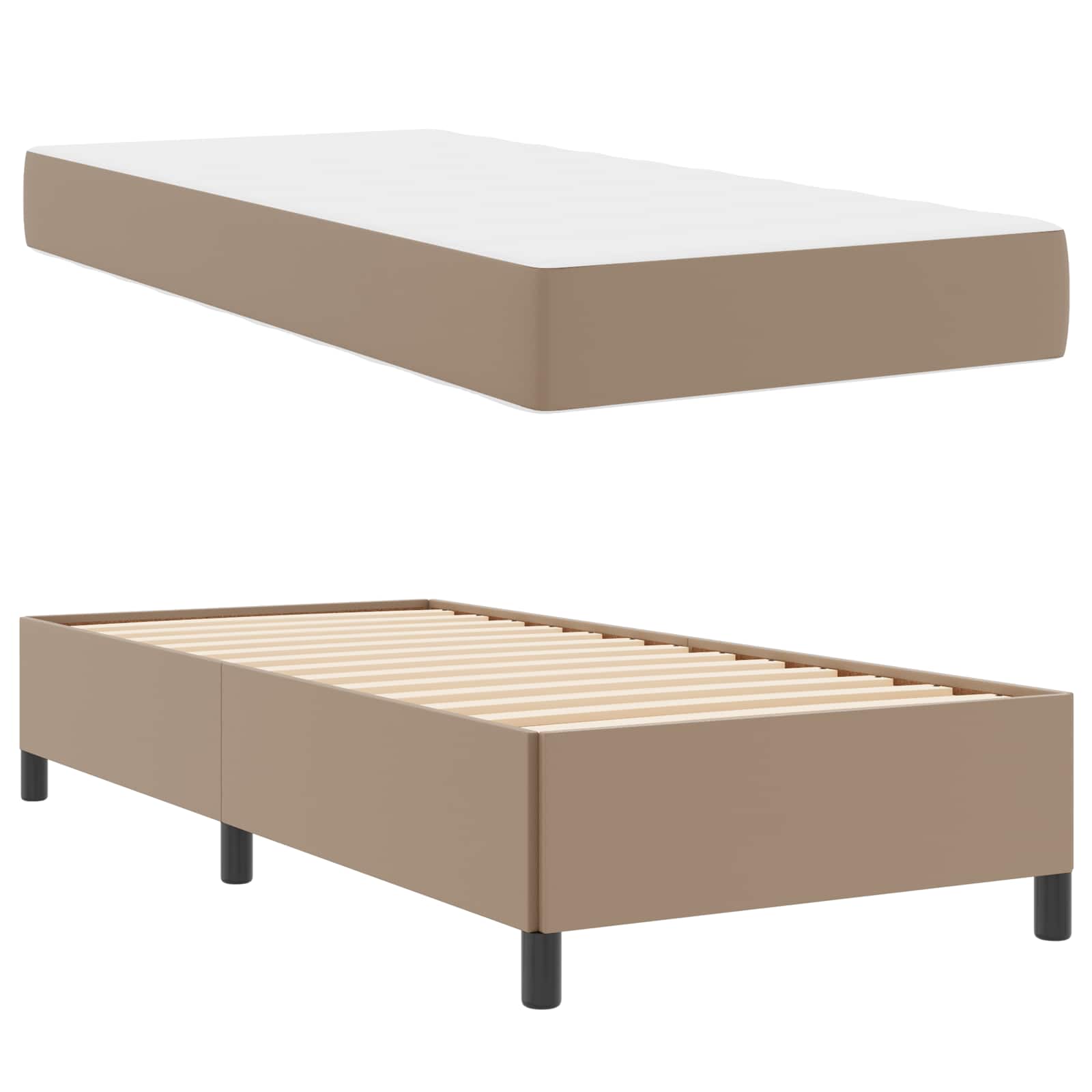 Krevetna konstrukcija Boja cappuccina 90 x 190 cm tkanina