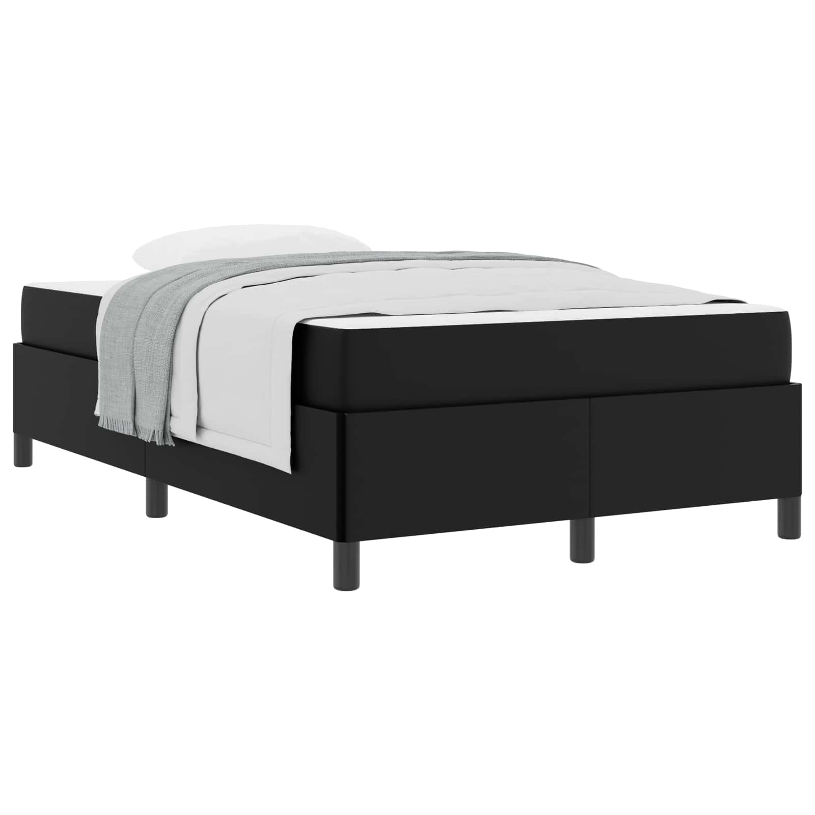 Krevetna konstrukcija s madracem Crna 120 x 200 cm tkanina