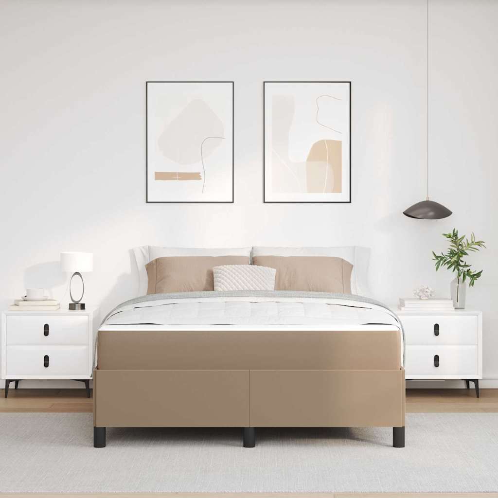 Krevetna konstrukcija Boja cappuccina 140 x 190 cm tkanina