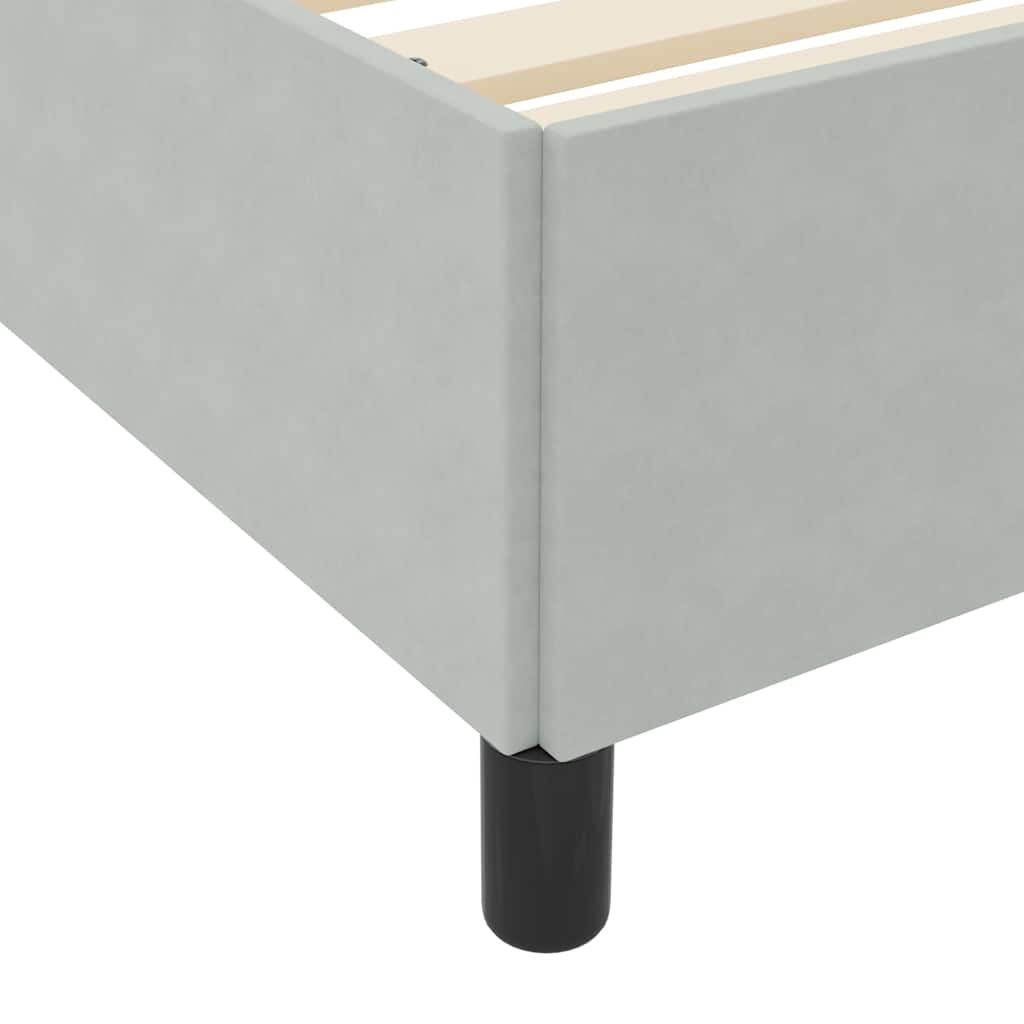 Krevetna konstrukcija Svijetlo siva 80 x 200 cm tkanina