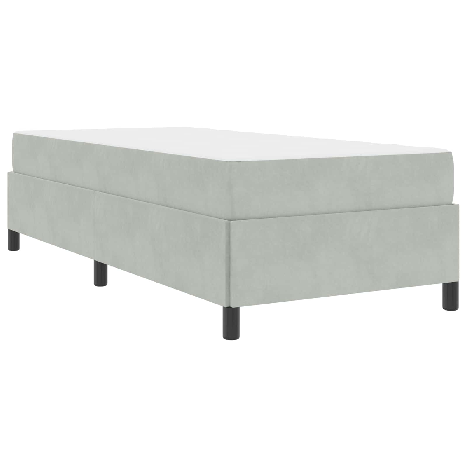 Krevetna konstrukcija Svijetlo siva 80 x 200 cm tkanina