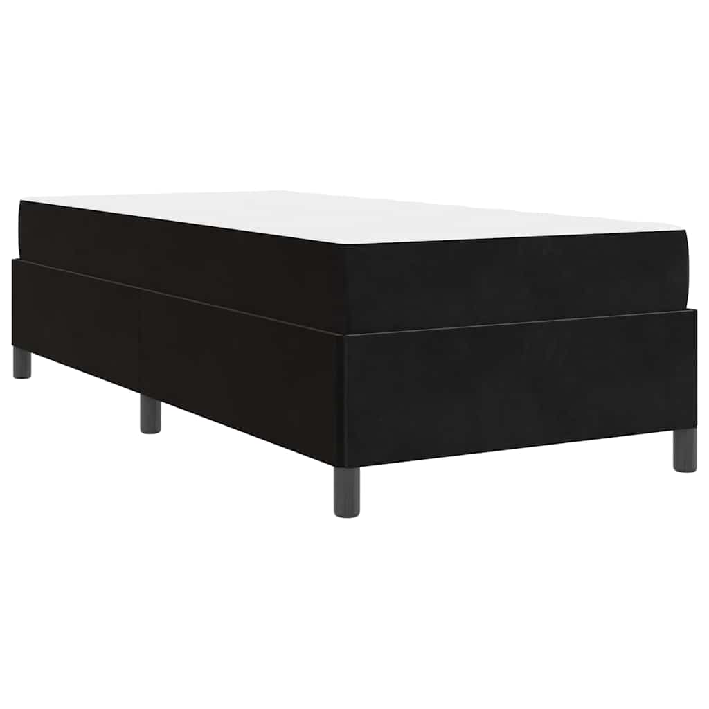 Krevetna konstrukcija s madracem Crna 90 x 200 cm tkanina